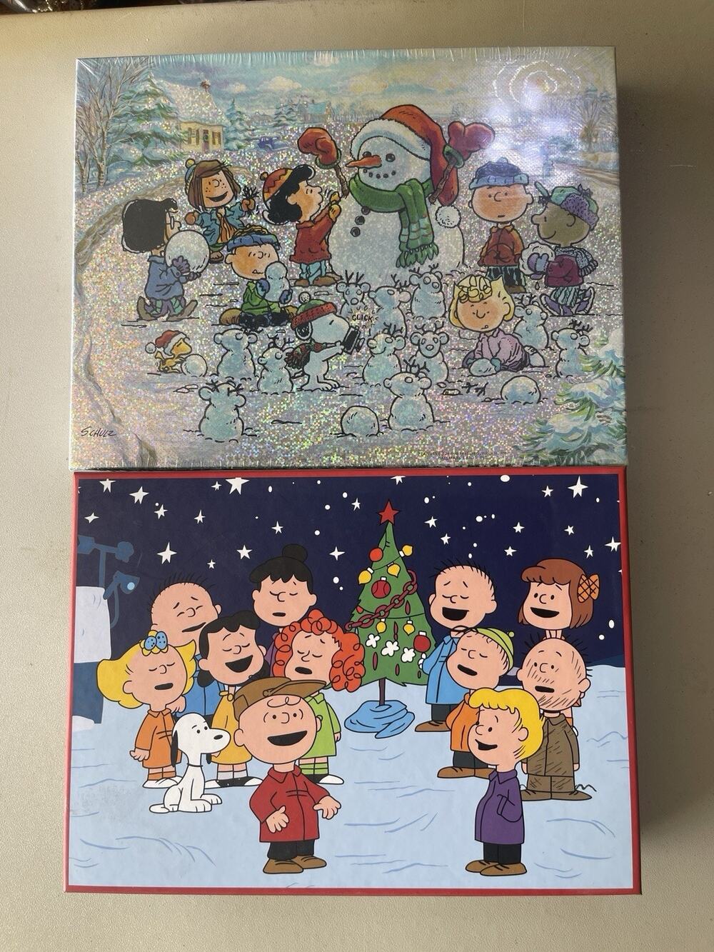 Springbok & Mudpuppy Sealed Puzzle Lot Peanuts Charlie Brown Christmas Vintage